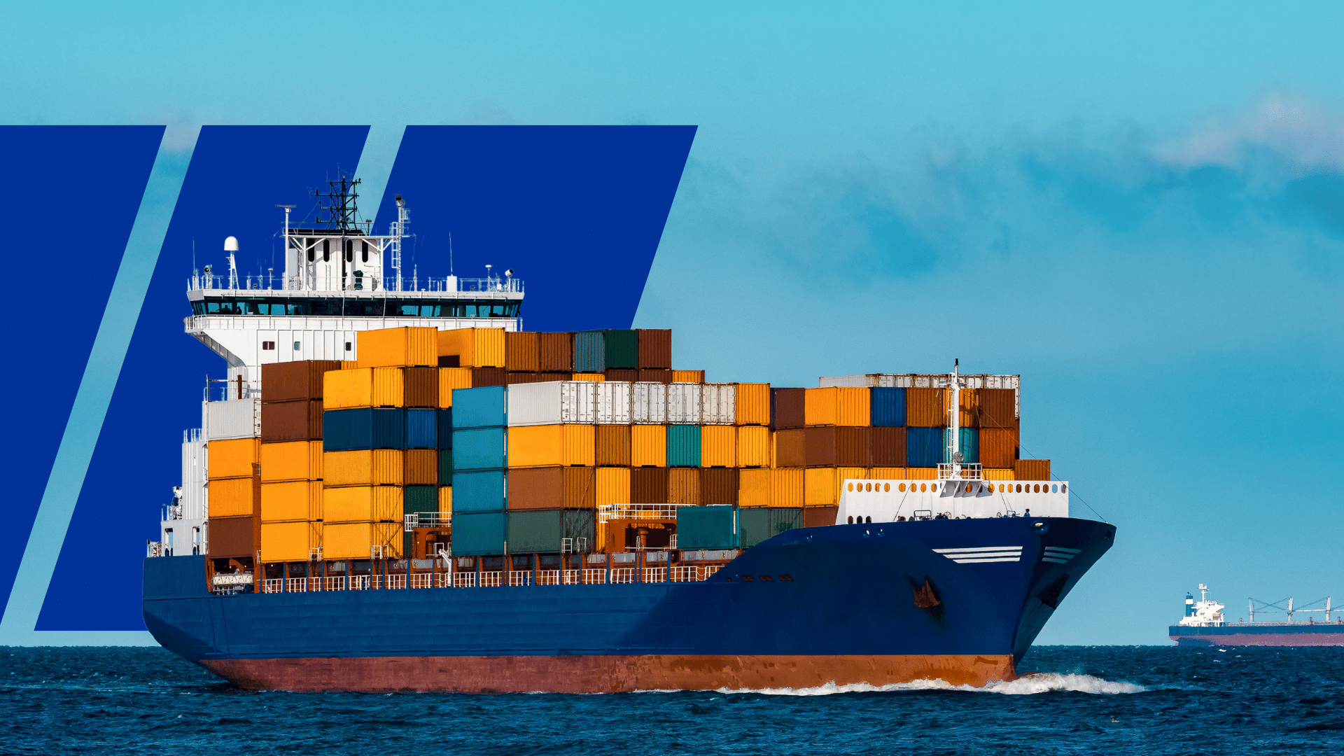 A cargo vessel transporting various goods across the world